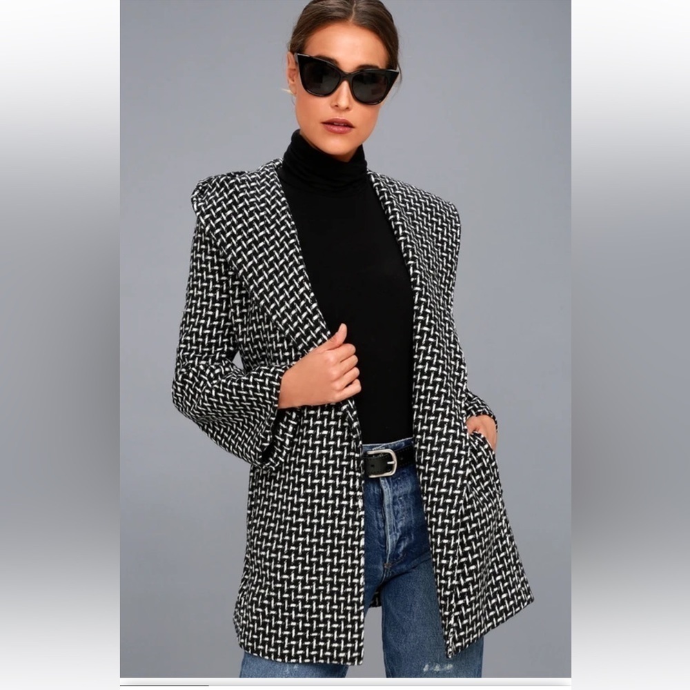 Jack by BB Dakota Ilora Wool Blend Hooded Jacket Oversized Welt Pockets Small